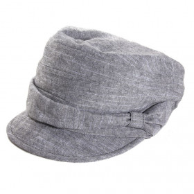 casquette femme en lin et coton gris