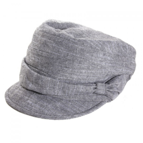 casquette femme en lin et coton gris