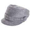 casquette femme en lin et coton gris