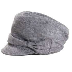 casquette femme en lin et coton gris