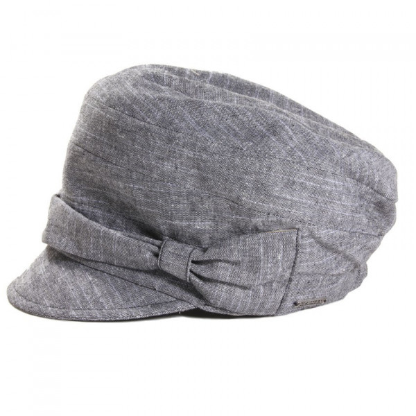 casquette femme en lin et coton gris