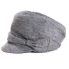 casquette femme en lin et coton gris