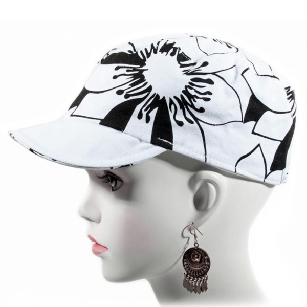 casquette cubaine coton blanc réversible
