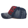 casquette baseball coton jeans et rouge