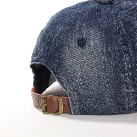 casquette baseball coton jeans et rouge réglable