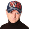 casquette baseball coton jeans et rouge