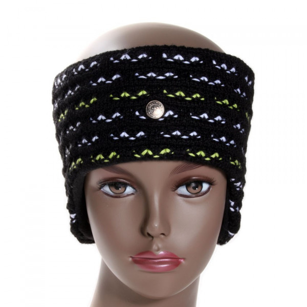 bandeau de ski en laine mérinos coloris noir