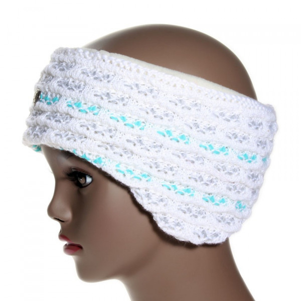 bandeau de ski en laine mérinos coloris écru