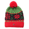 Bonnet laine Igalykos avec pompon rouge
