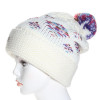 bonnet pompon coloris écru