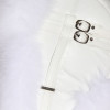 chapka cuir et fourrure de renard blanc