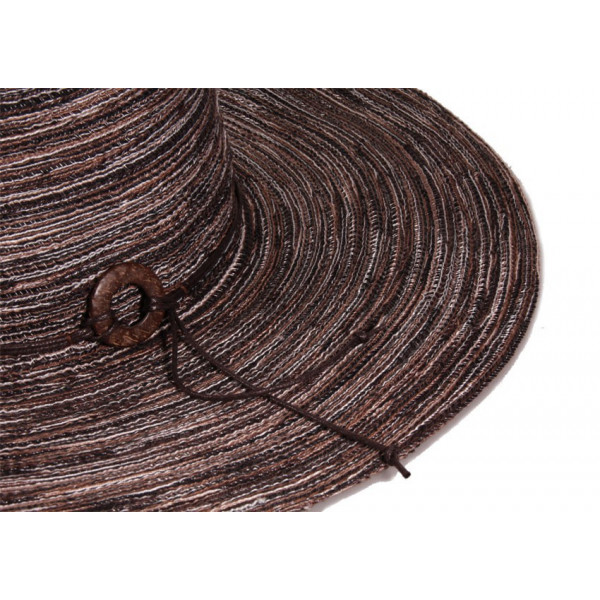 capeline paille cousue avec ceinture