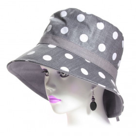 chapeau lin gris