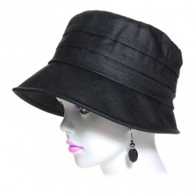 Chapeau pluie lin noir - Dafne - Modissima