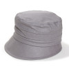 chapeau lin gris