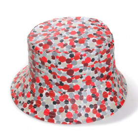 chapeau pois multicolore