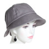 chapeau lin gris
