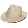 fedora paille papier beige