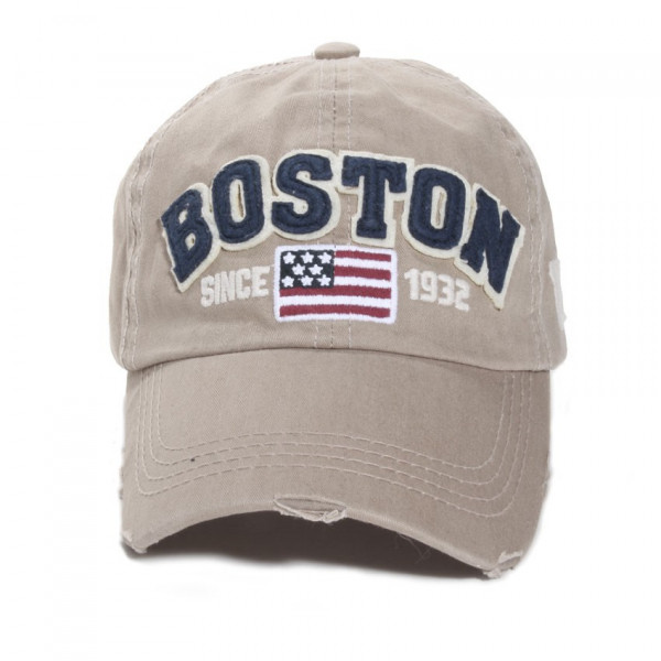 casquette baseball coton beige