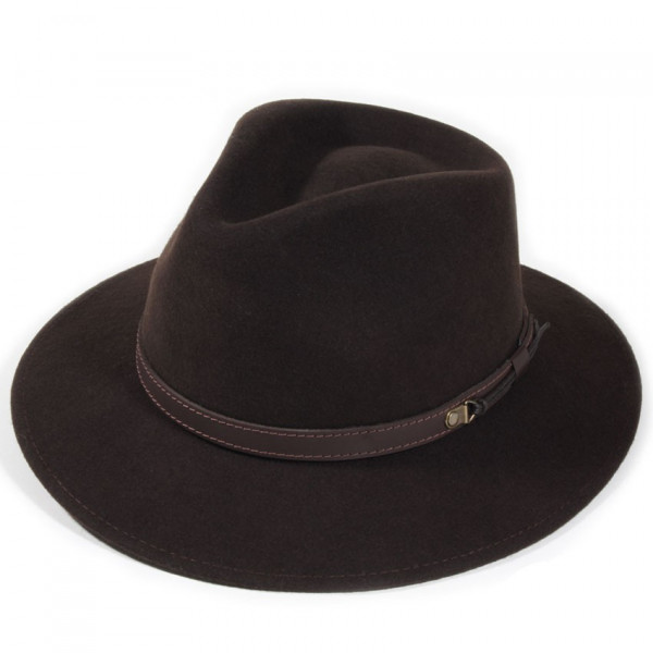chapeau feutre coloris marron