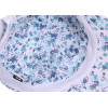 Casquette enfant blanche fleurs bleu
