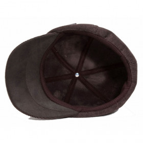 casquette velours coton marron
