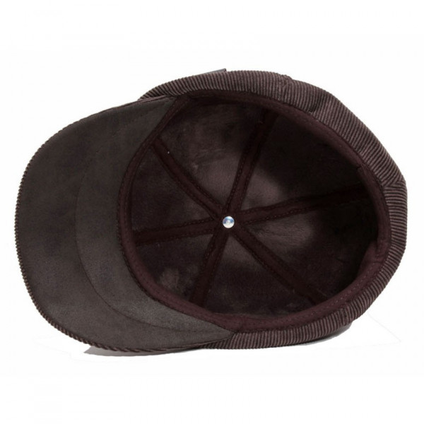 casquette velours coton marron