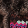 chapka tissu coloré et fausse fourrure