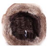 chapka synthétique marron et fausse fourrure doublure polyester