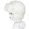 chapka blanche fausse fourrure