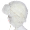 chapka blanche fausse fourrure