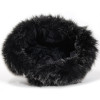 chapka noir et fausse fourrure doublure polyester