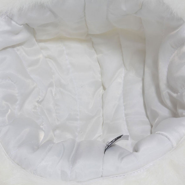 chapka fausse fourrure blanche doublée polyester