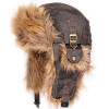 chapka vintage marron pour homme et fausse fourrure