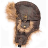 chapka vintage marron pour homme et fausse fourrure