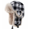 chapka canadienne noir et blanche pour enfant