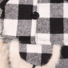 chapka canadienne noir et blanche pour enfant