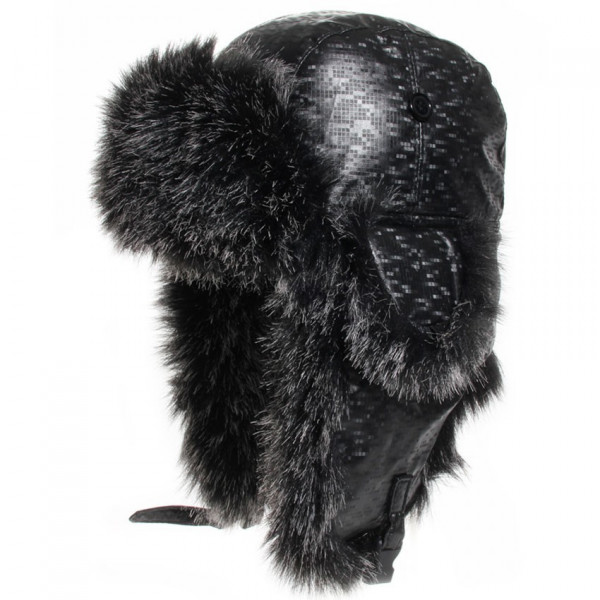 chapka fausse fourrure noir pour enfant