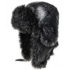 chapka fausse fourrure noir pour enfant