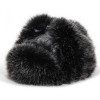 chapka fausse fourrure noir pour enfant en toque