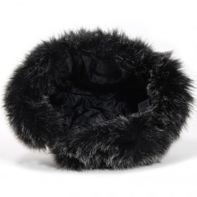 chapka fausse fourrure noir pour enfant doublée polyester