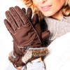 gant marron pour femme