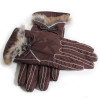 gant marron surpiqué