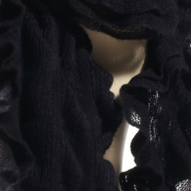 écharpe tricot noir