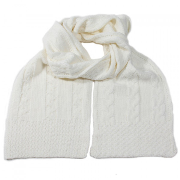 écharpe tricot coloris écru