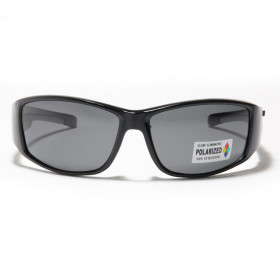 lunette de soleil polarisante monture noir vision grise