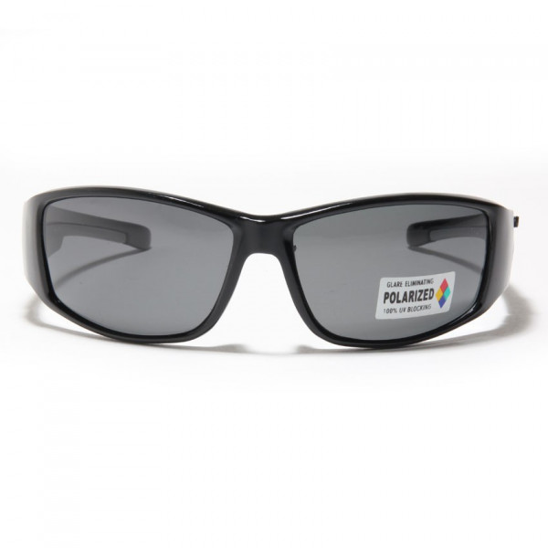 lunette de soleil polarisante monture noir vision grise