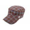 Casquette enfant carreaux marron