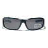 lunette de soleil polarisée monture bleue vision grise