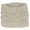 cache col tricot beige